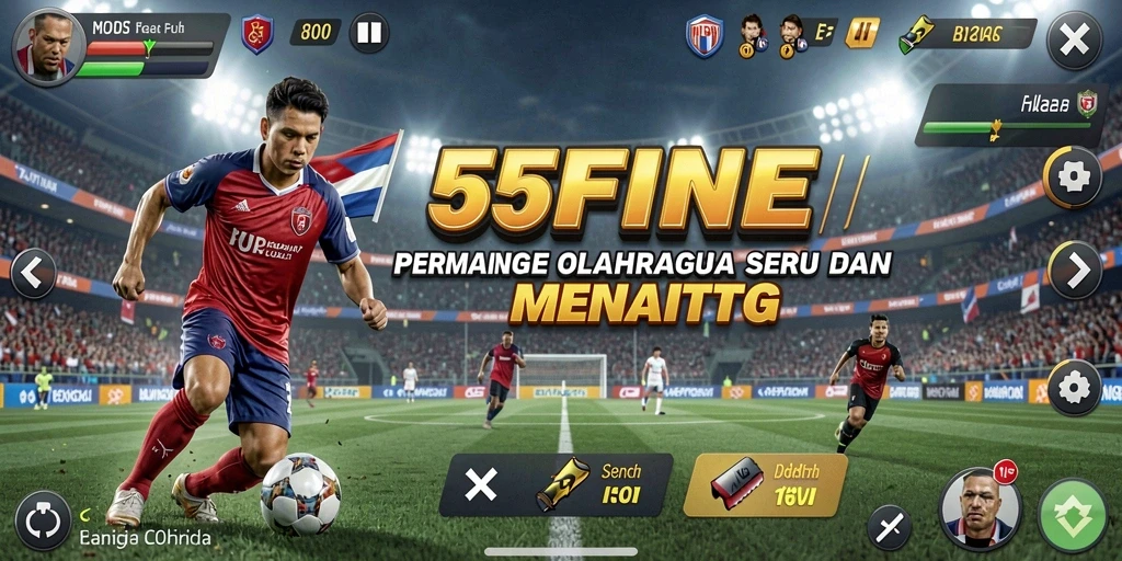 Tampilan gameplay menegangkan di 55FIVE dengan aksi olahraga yang mengasyikkan.