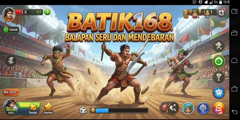 Tampilan gameplay balap yang mendebarkan di BATIK168.