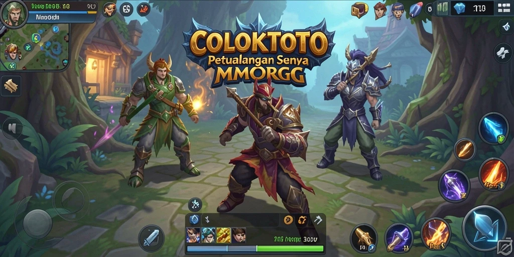 Screenshot menunjukkan aksi seru dalam gameplay MMORPG COLOKTOTO.