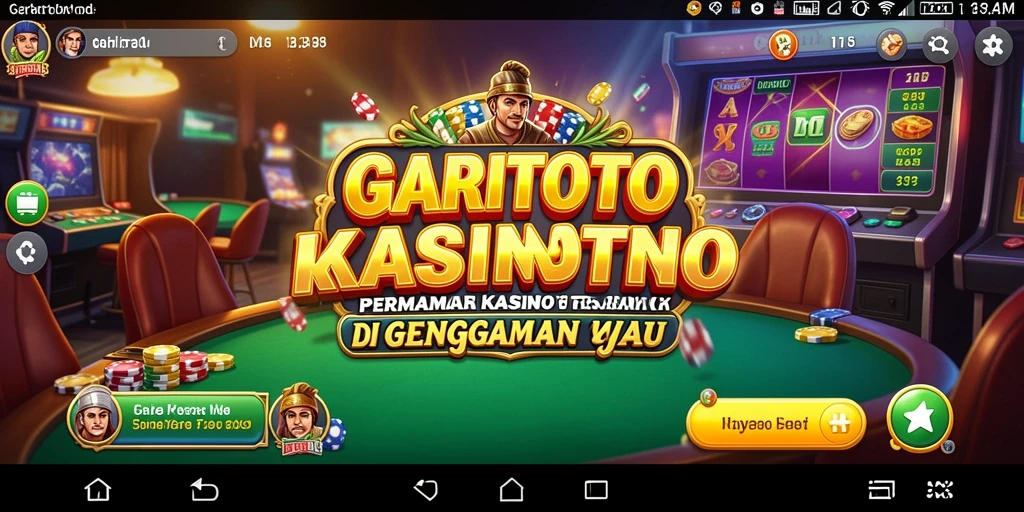 Screenshot GARITOTO menampilkan aksi mendebarkan permainan Kasino.