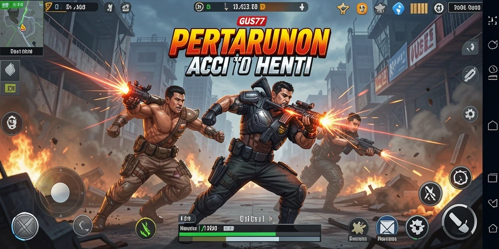 Tampilan gameplay seru dari GUS77 yang penuh aksi.