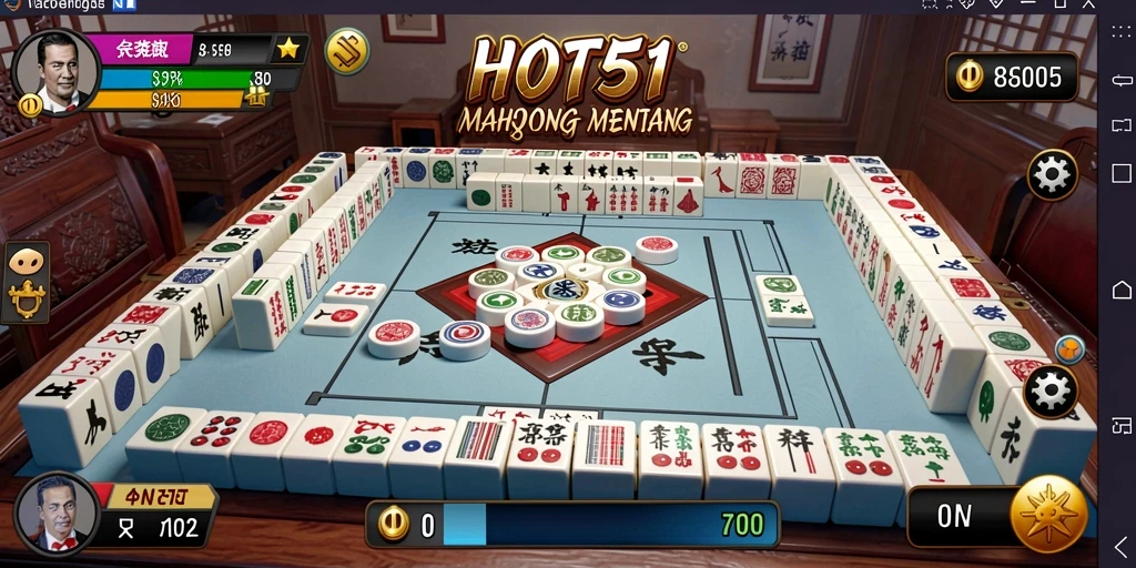 Screenshot HOT51 menampilkan gameplay Mahjong yang menarik dan adiktif.