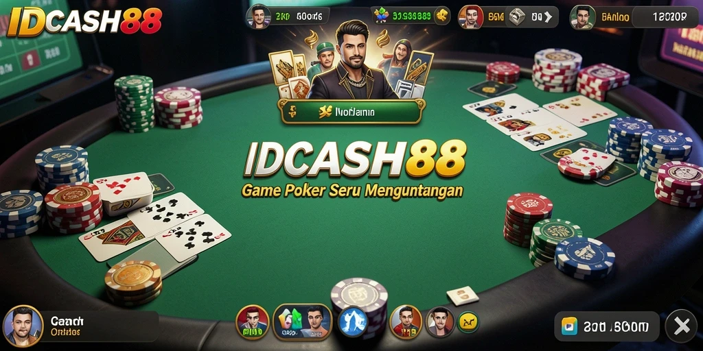 Screenshot IDCASH88 menampilkan gameplay Poker yang menarik dan interaktif.