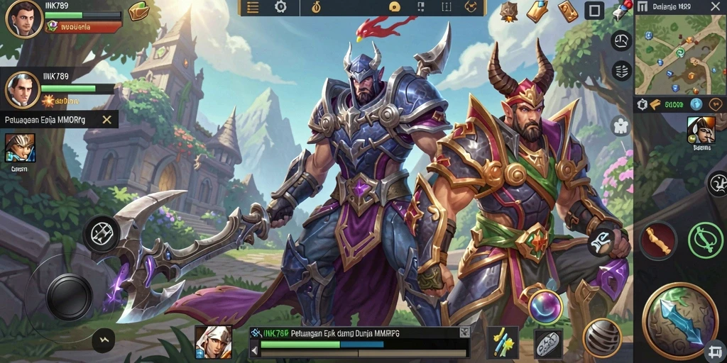 Tampilan gameplay epik INK789 dengan petualangan seru di dunia fantasi.