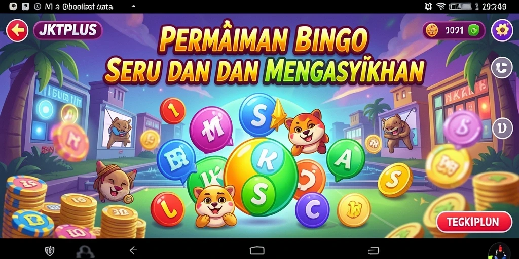 Gameplay JKTPLUS Bingo yang seru dan interaktif.