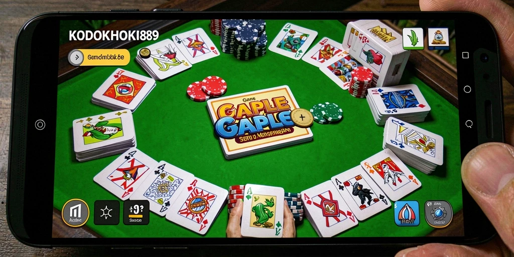 Tampilan gameplay KODOKHOKI889 yang menarik dan penuh aksi Gaple.