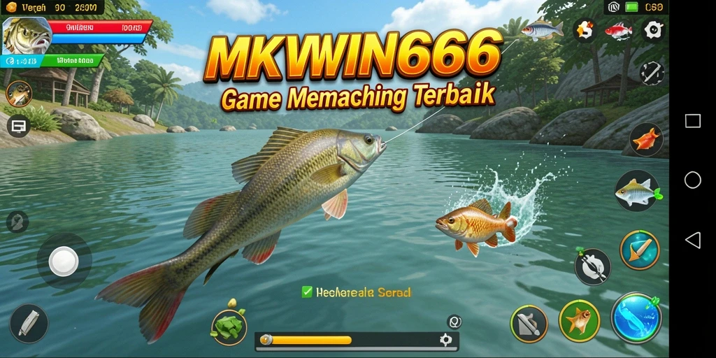 Screenshot gameplay MKWIN666 dengan aksi memancing yang seru dan grafis menawan.