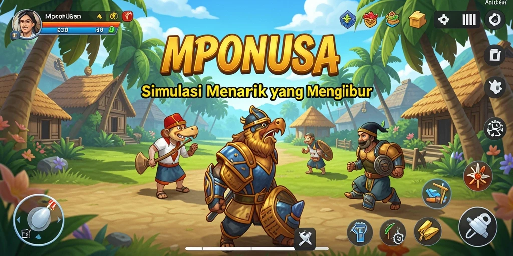 Tampilan gameplay MPONUSA yang menarik dan realistis.
