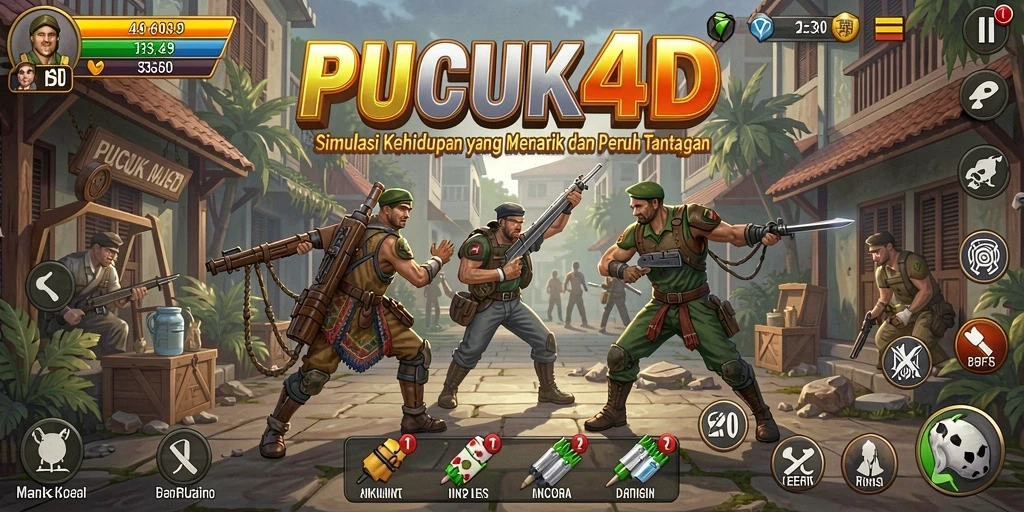 Screenshot gameplay PUCUK4D menunjukkan interaksi karakter yang dinamis dan grafis menawan.