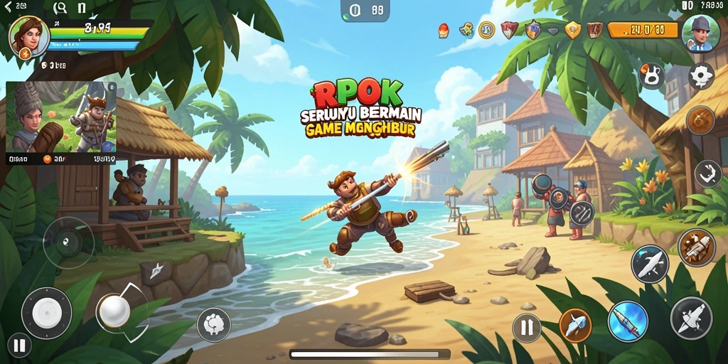 Screenshot RPOK menunjukkan gameplay seru dan mencolok.