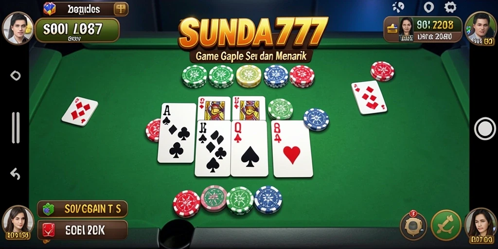Screenshot SUNDA777 menunjukkan gameplay Gaple yang menarik dan seru.