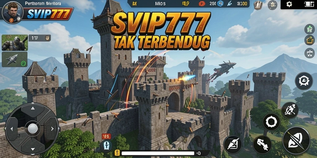 Tampilan karakter dan menara dalam gameplay Tower Defense SVIP777.