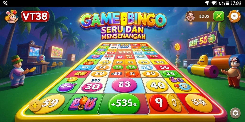 Tampilan permainan Bingo yang menarik dan interaktif di VT38.