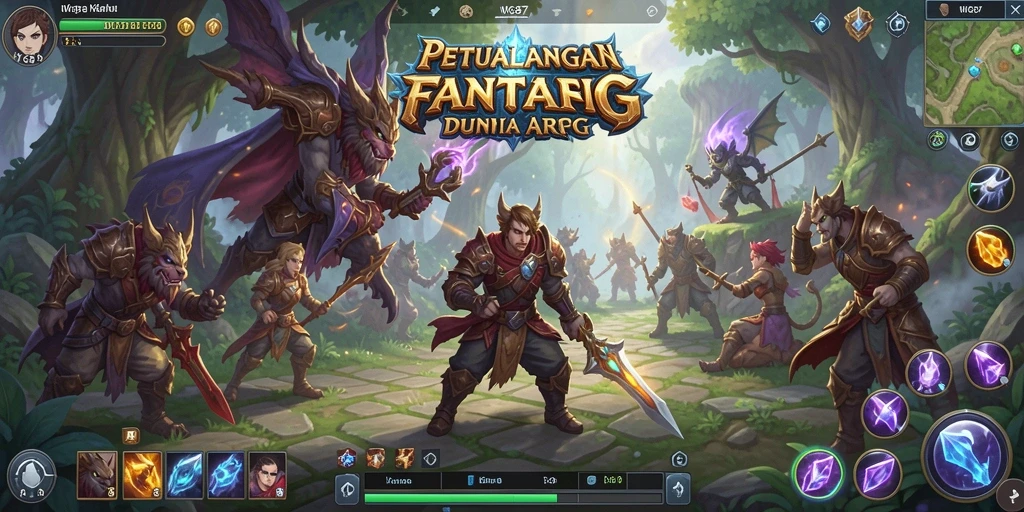Screenshot utama WG87 menampilkan aksi seru dan grafis epik dalam gameplay ARPG.